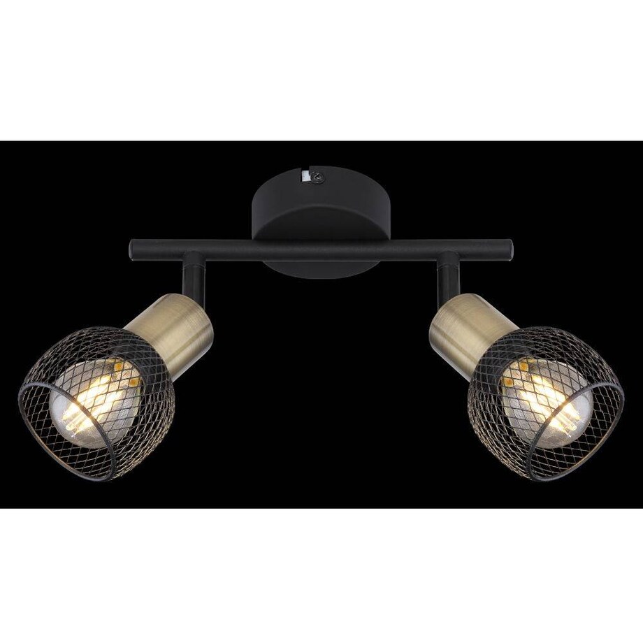 Regulowana LAMPA sufitowa FIASTRA 54028-2 Globo industrialna do przedpokoju czarna