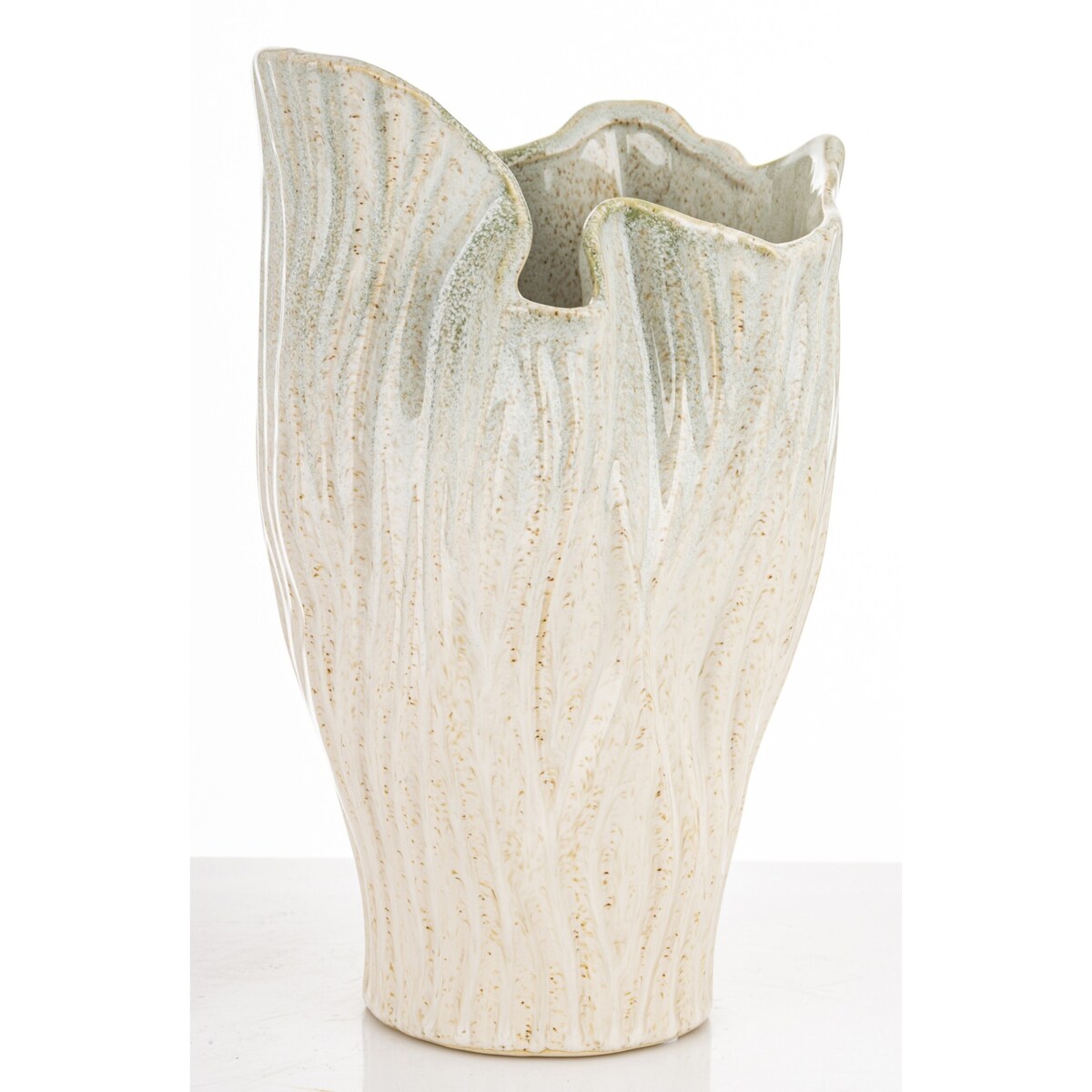 Wazon ceramiczny 25x16x15 cm VAZA beżowy