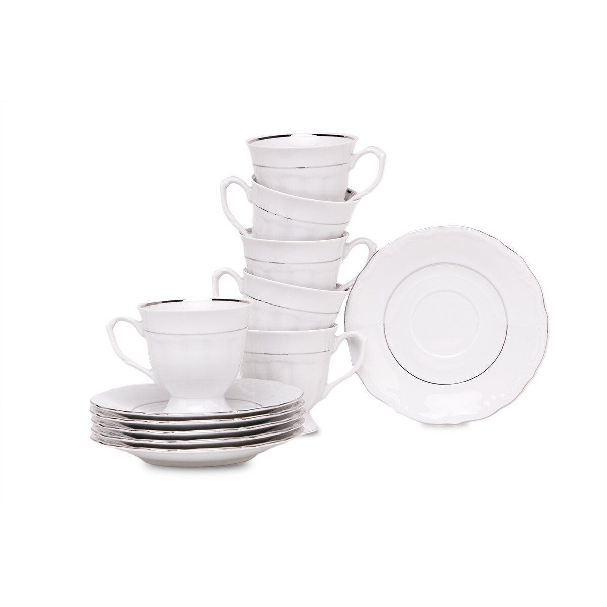 Zestaw kawowy 12szt. (6os.) MARIA TERESA PLATYNA