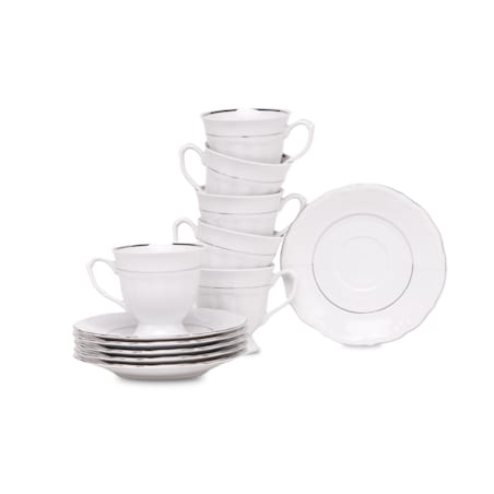 Zestaw kawowy 12szt. (6os.) MARIA TERESA PLATYNA