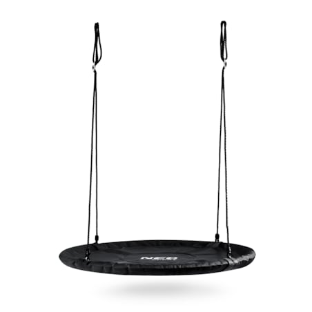 Huśtawka ogrodowa Neo-Sport Swingo bocianie gniazdo fotel wiszący 110 cm czarna