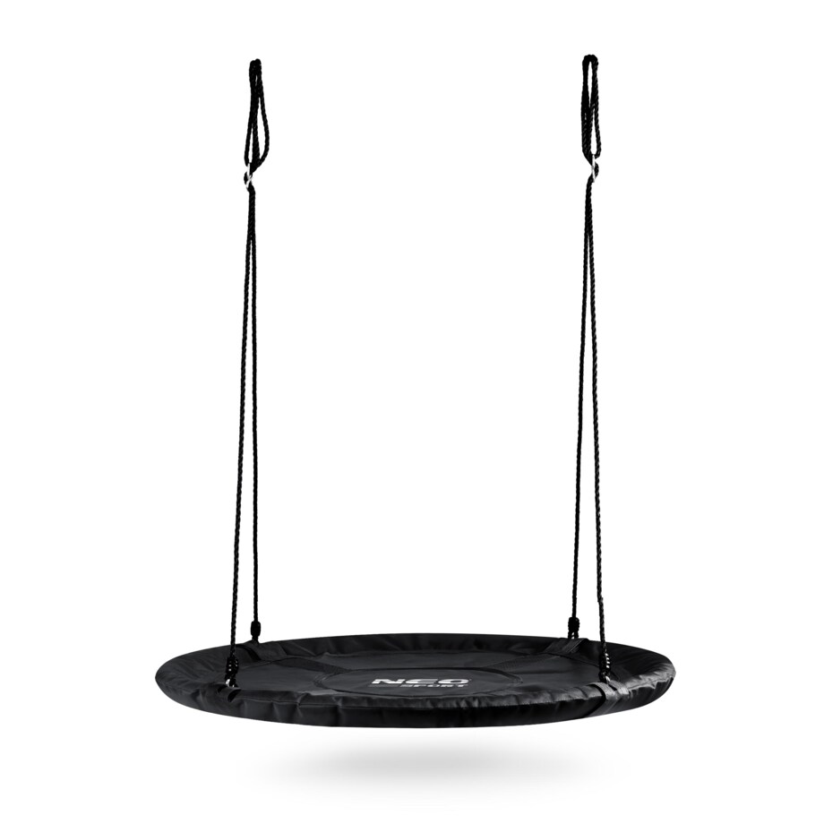 Huśtawka ogrodowa Neo-Sport Swingo bocianie gniazdo fotel wiszący 110 cm czarna