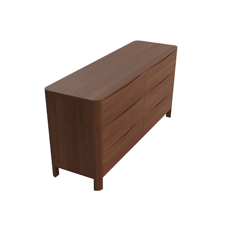 Drewniana komoda bukowa Visby MODENA LOW 150 / kolor orzech