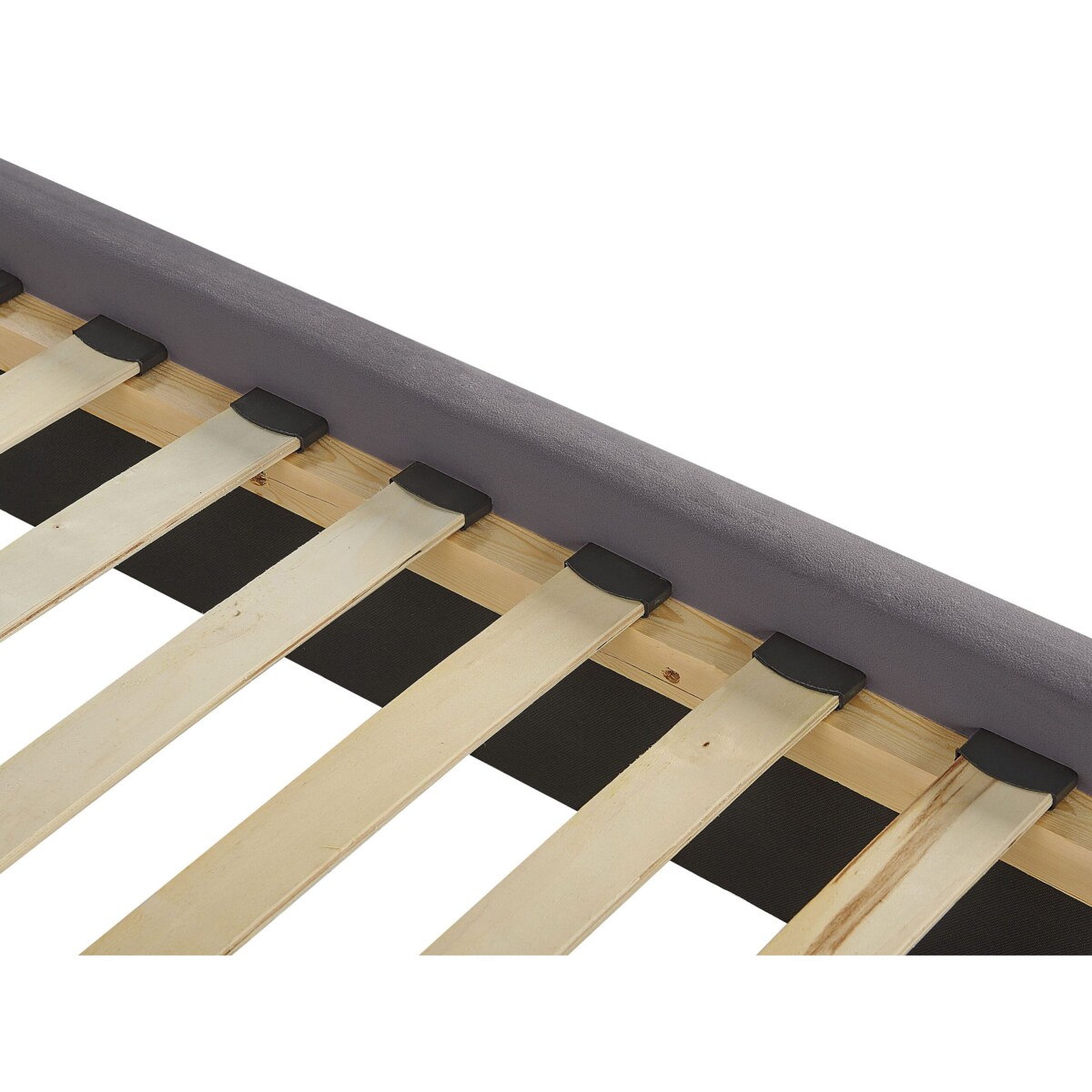 Łóżko welurowe 180 x 200 cm szare LUBBON