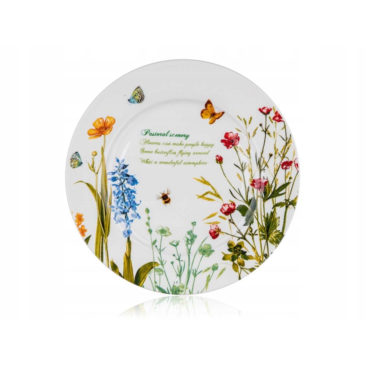 TALERZE DESEROWE 6x 19 cm KWIATY banquet na ciasta desery święta prezenty