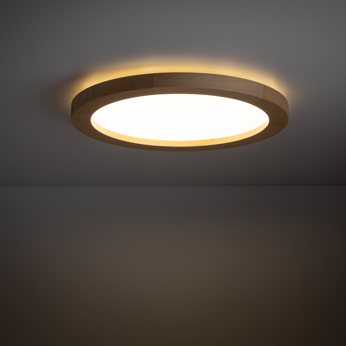 Plafon łazienkowy LED 24W IP54 TK Lighting Aqua Wood Buk 32,5 cm 2565 lm 3000/4000/6500K biały/drewno
