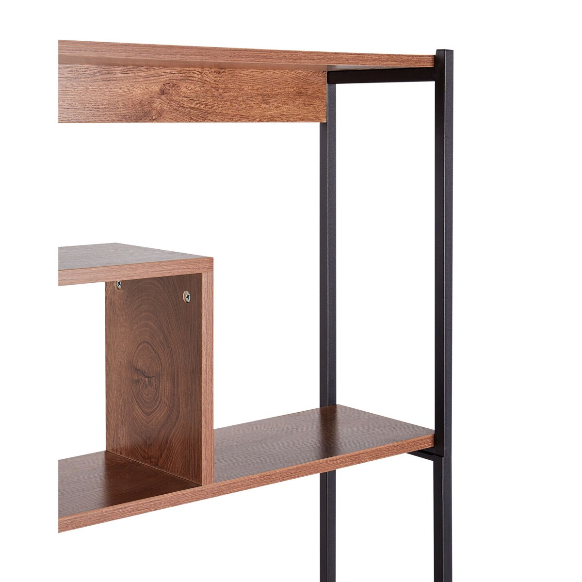 Regał 6 półek ciemne drewno DAVEN