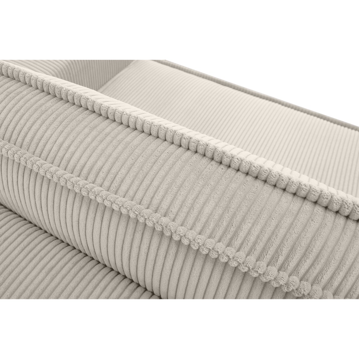 KONSIMO NAPI Trzyczęściowa sofa z kremowego sztruksu