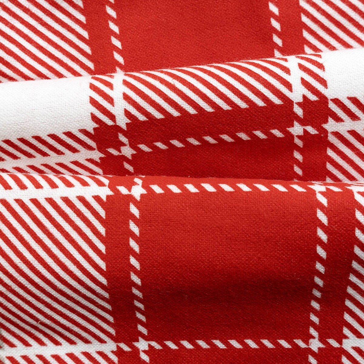 Pościel flanelowa 180x200 Skandia Red, czerwona w białą kratę, Flanelove, Darymex