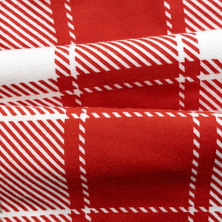 Pościel flanelowa 180x200 Skandia Red, czerwona w białą kratę, Flanelove, Darymex