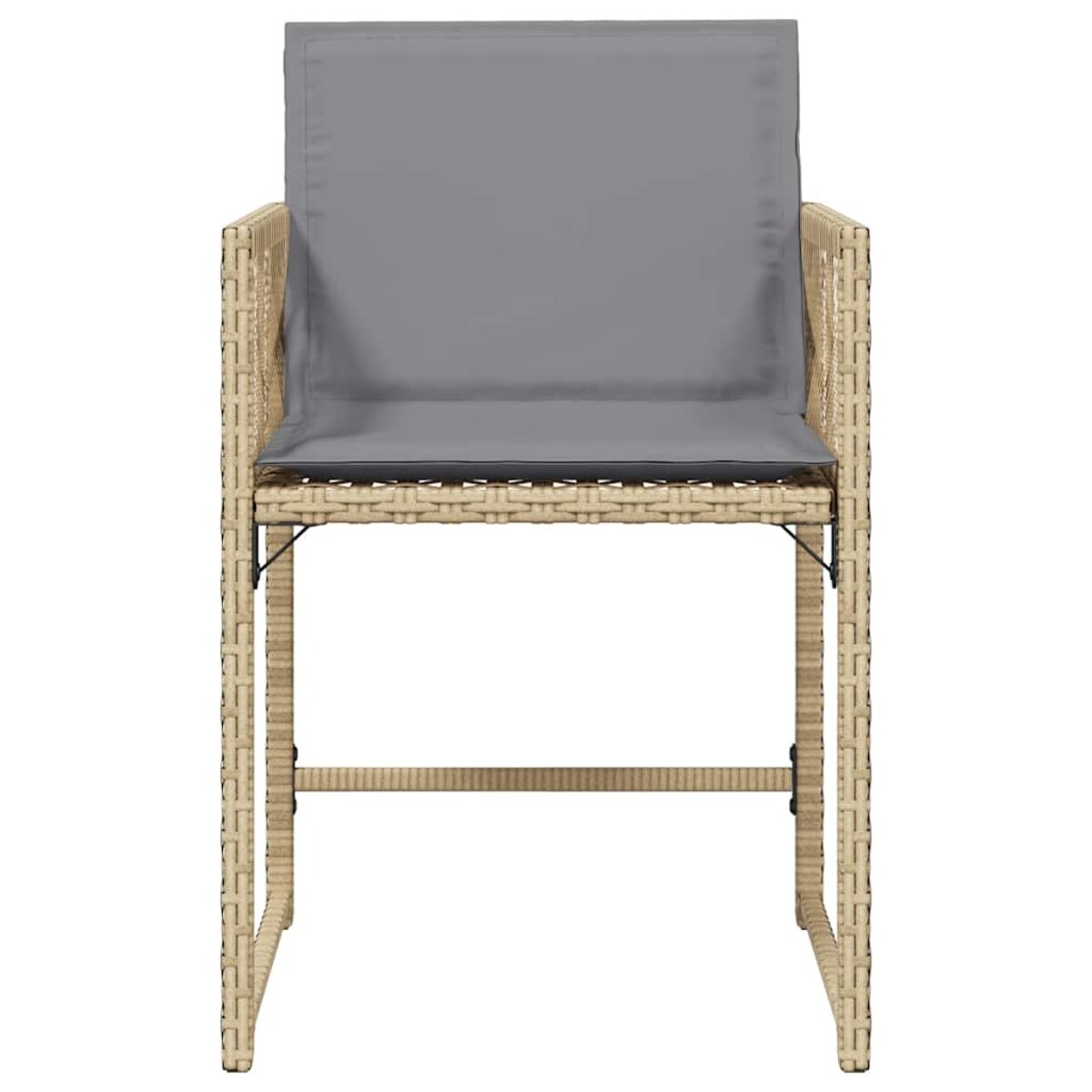 vidaXL Krzesła ogrodowe z poduszkami, 4 szt., mieszany beż, polirattan