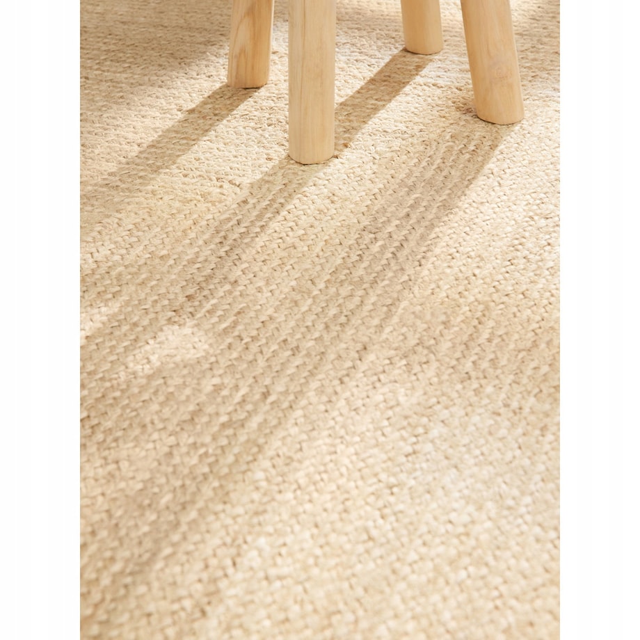 Dywan jutowy do salonu 200x300cm,dwustronny naturalny beżowy dywan z juty