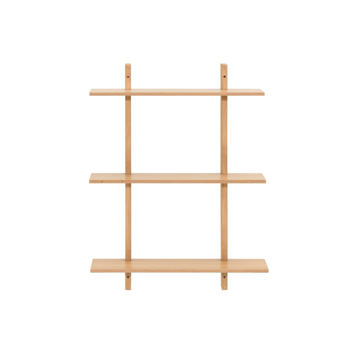 Regał sosnowy z trzema półkami, 80 x 60 x 15 cm