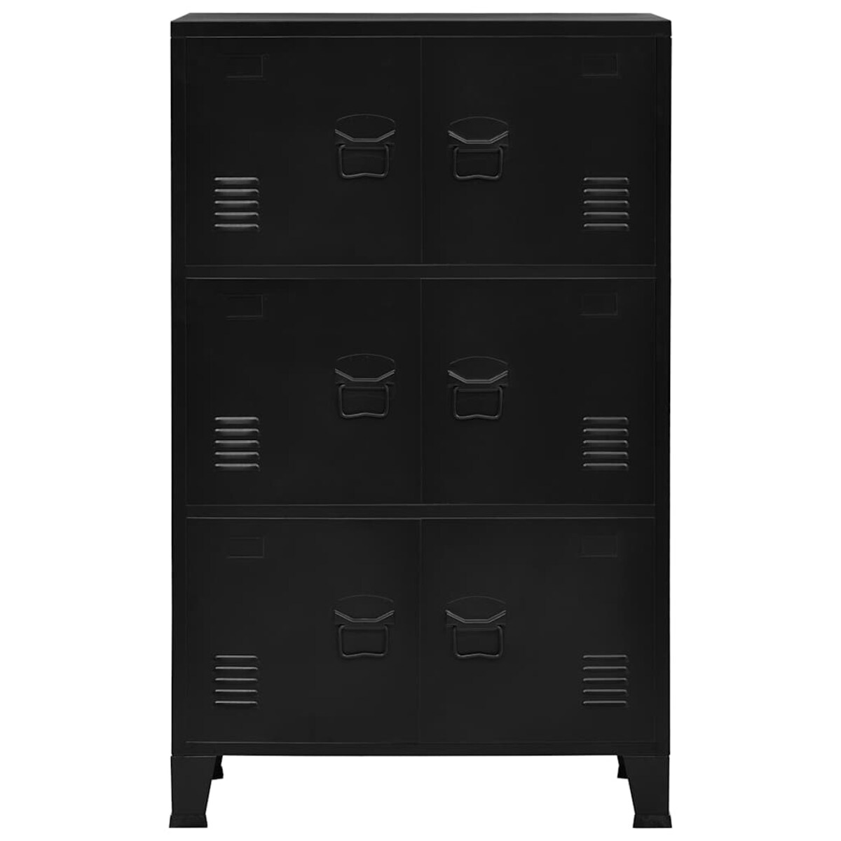 vidaXL Industrialna szafka do przechowywania, czarna 75x40x120 cm stal