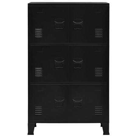 vidaXL Industrialna szafka do przechowywania, czarna 75x40x120 cm stal