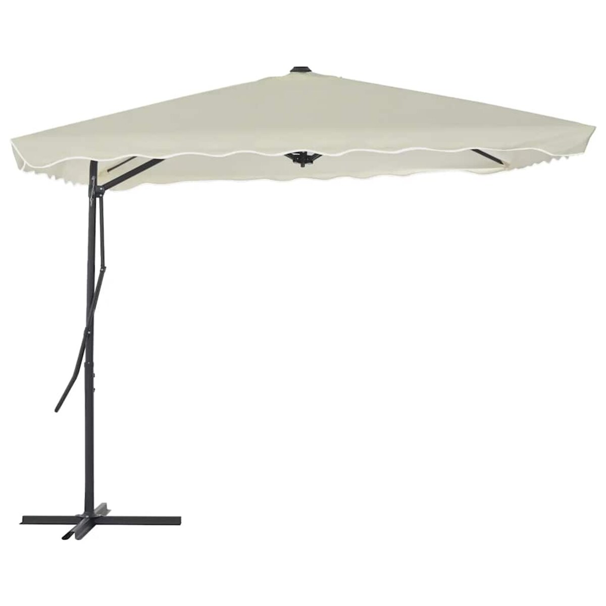 vidaXL Parasol ogrodowy na słupku stalowym, 250 x 250 cm, piaskowy