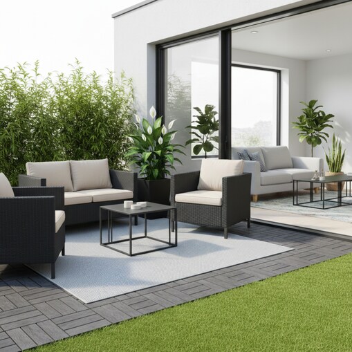 Dywan płasko tkany Scandi 200x300 cm nowoczesny szary