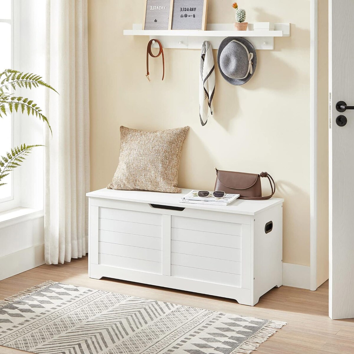 Skrzynia Do Przechowywania 100X40X46 Cm Biały