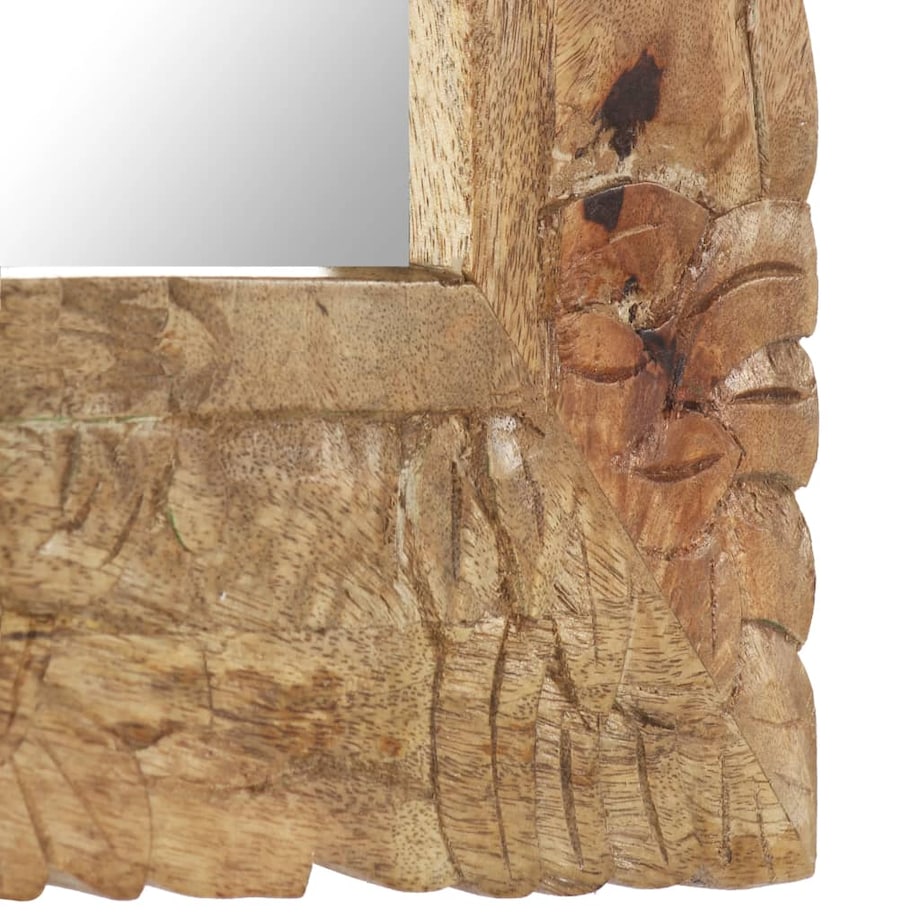 vidaXL Lustro w ramie z litego drewna mango, 50 x 50 cm