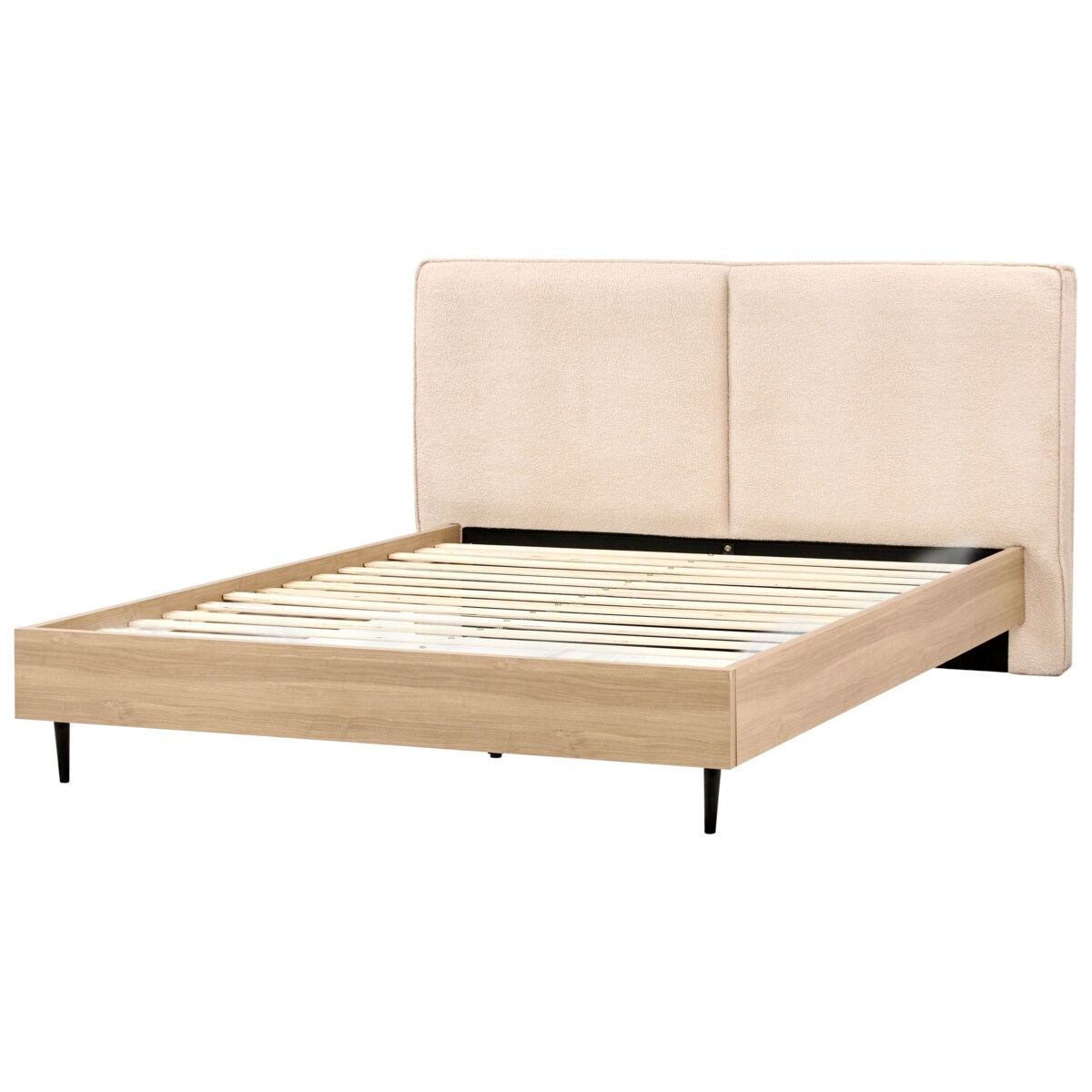 Łóżko Boucle IZERNORE 180 x 200 cm Beżowy