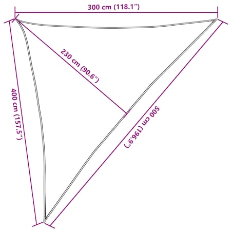 vidaXL Żagiel przeciwsłoneczny, 160 g/m², antracytowy, 3x4x5 m, HDPE
