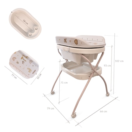 Neno Breza - wanienka ze stelażem i przewijakiem dla dzieci