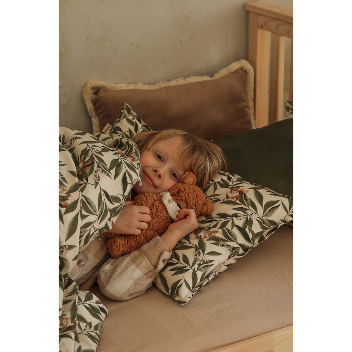 Przytulanka misiek z frotką camel