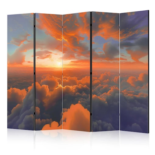 Parawan akustyczny Pejzaże 225x172 cm 5-częściowy wielokolorowy