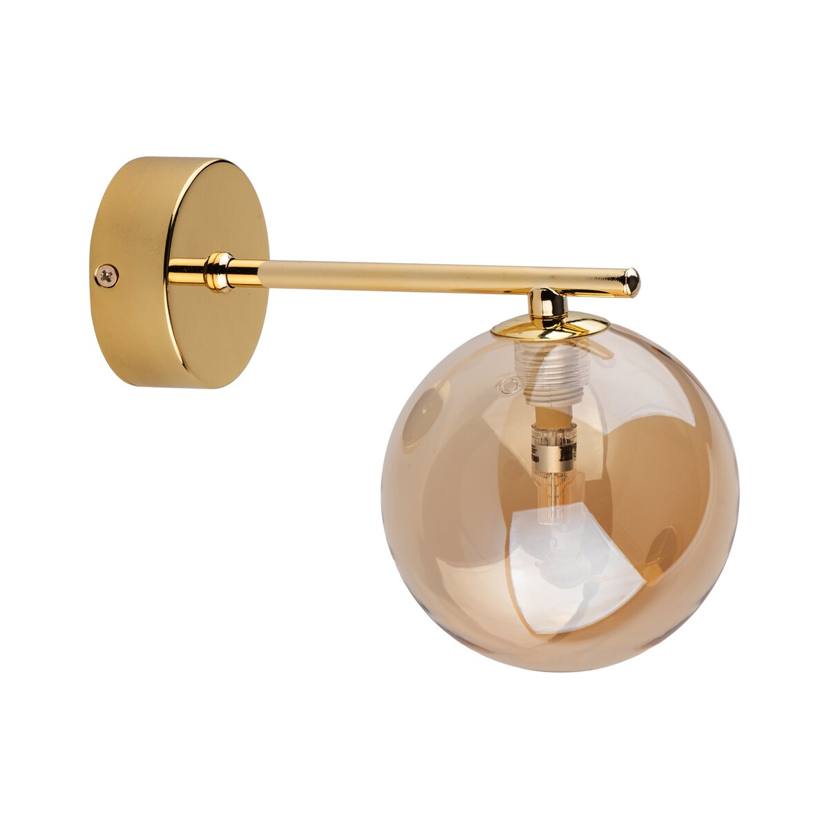 Kinkiet ESTERA GOLD 4778 TK Lighting złoty z białym kloszem G9 6W do salonu sypialni korytarza