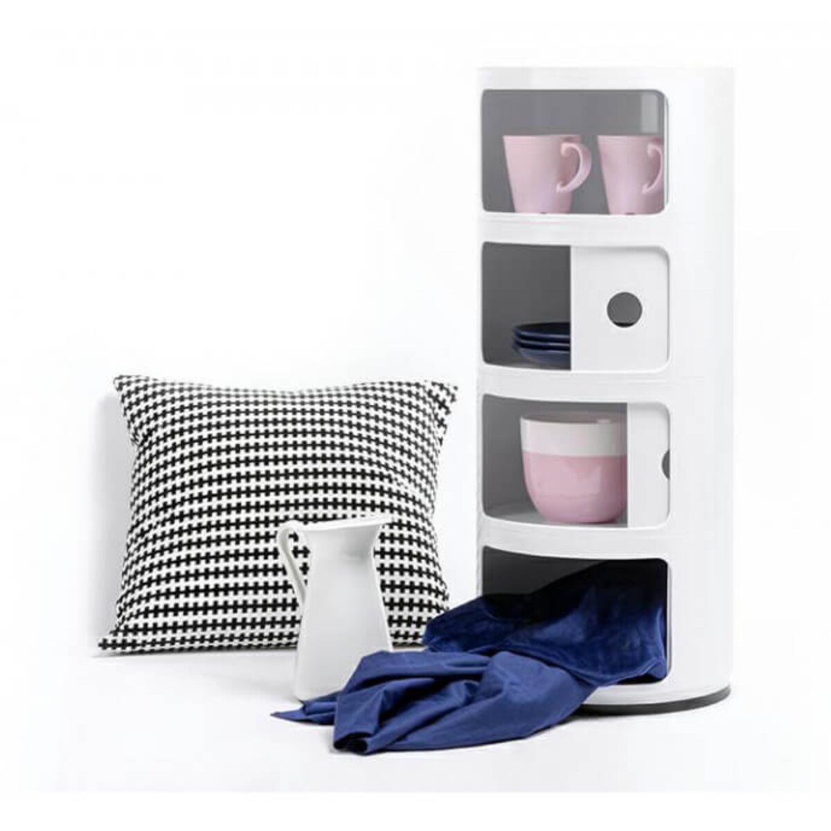 Sypialniana szafka z szufladami Combi BB-02B.WHITE King Home biała