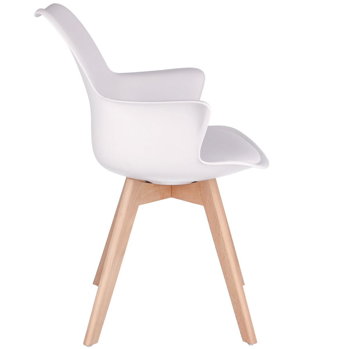 Krzesło wygodne profilowane ORLEAN białe