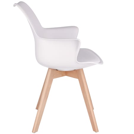 Krzesło wygodne profilowane ORLEAN białe