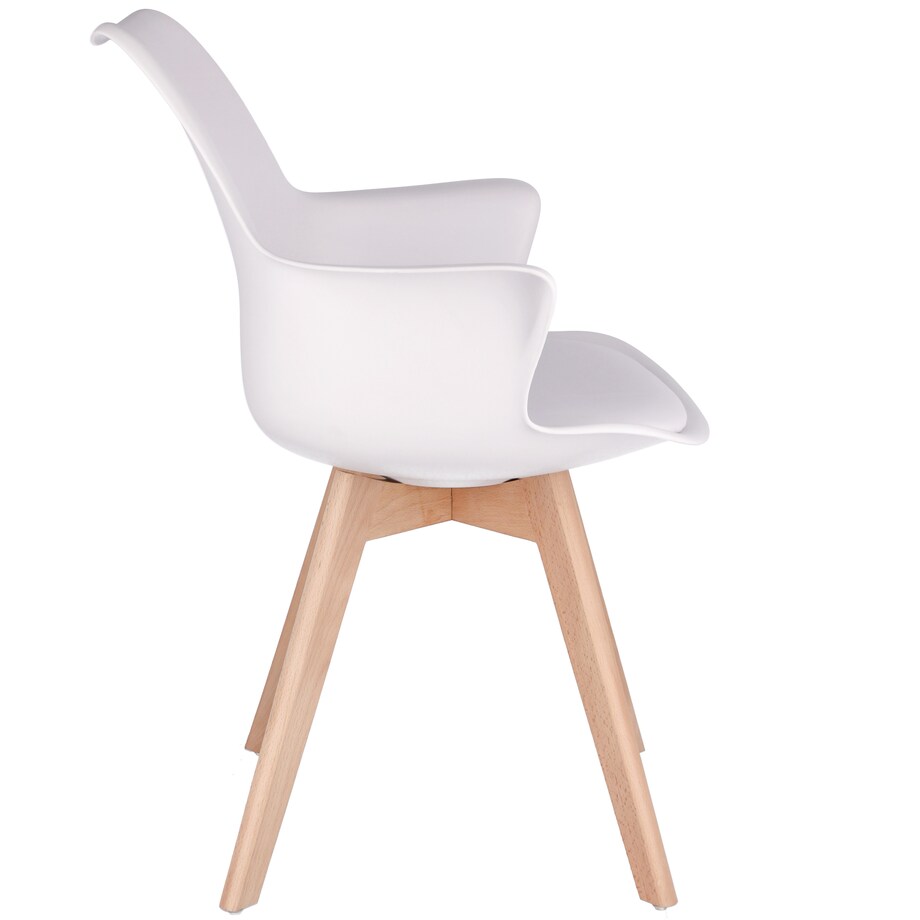 Krzesło wygodne profilowane ORLEAN białe