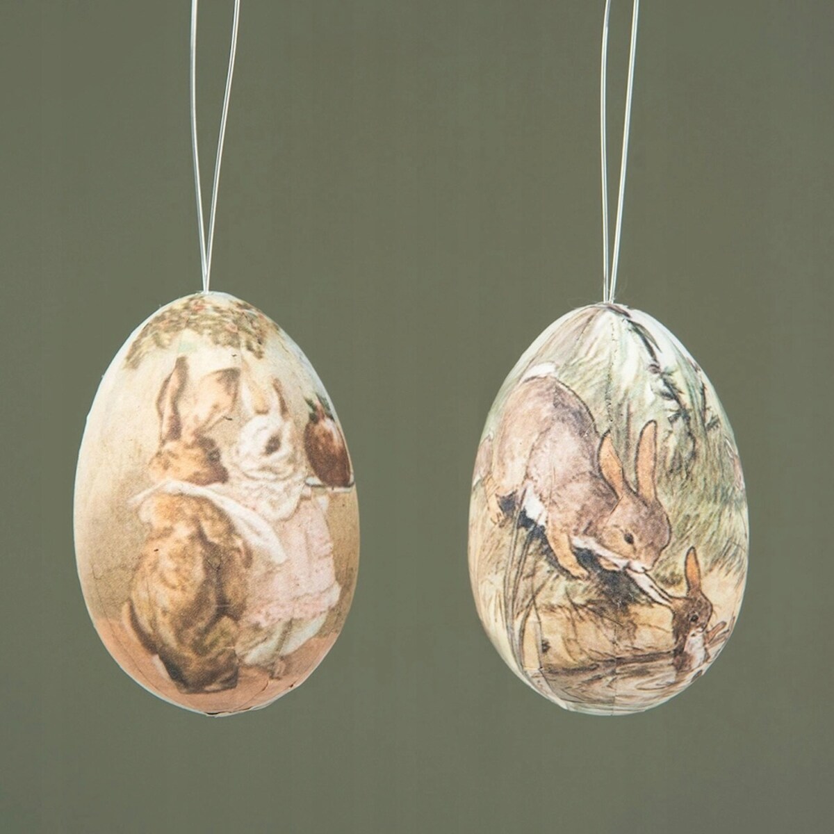 ZAWIESZKA DEKORACJA NA WIELKANOC JAJKO JAJO 2 szt NA DRZEWKO DRZWI PREZENT