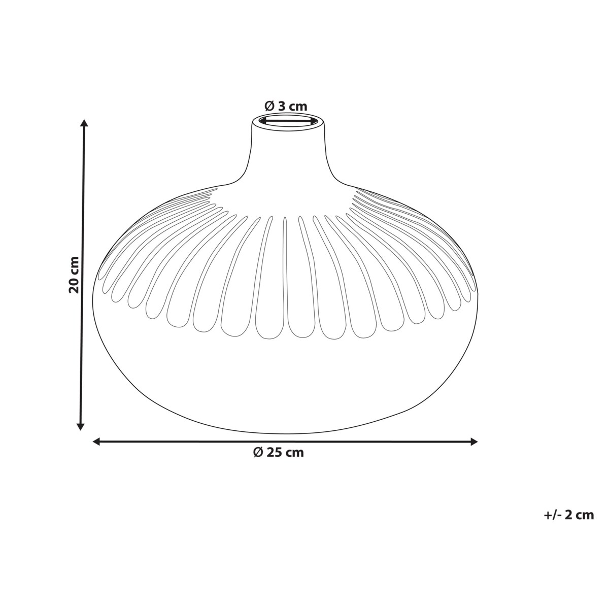 Wazon dekoracyjny ceramiczny 20 cm złoty CERCEI