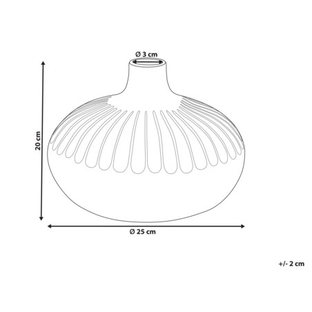 Wazon dekoracyjny ceramiczny 20 cm złoty CERCEI