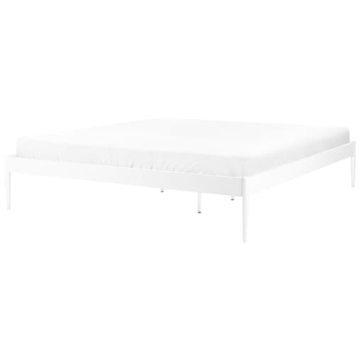 Łóżko metalowe 180 x 200 cm białe VAURS