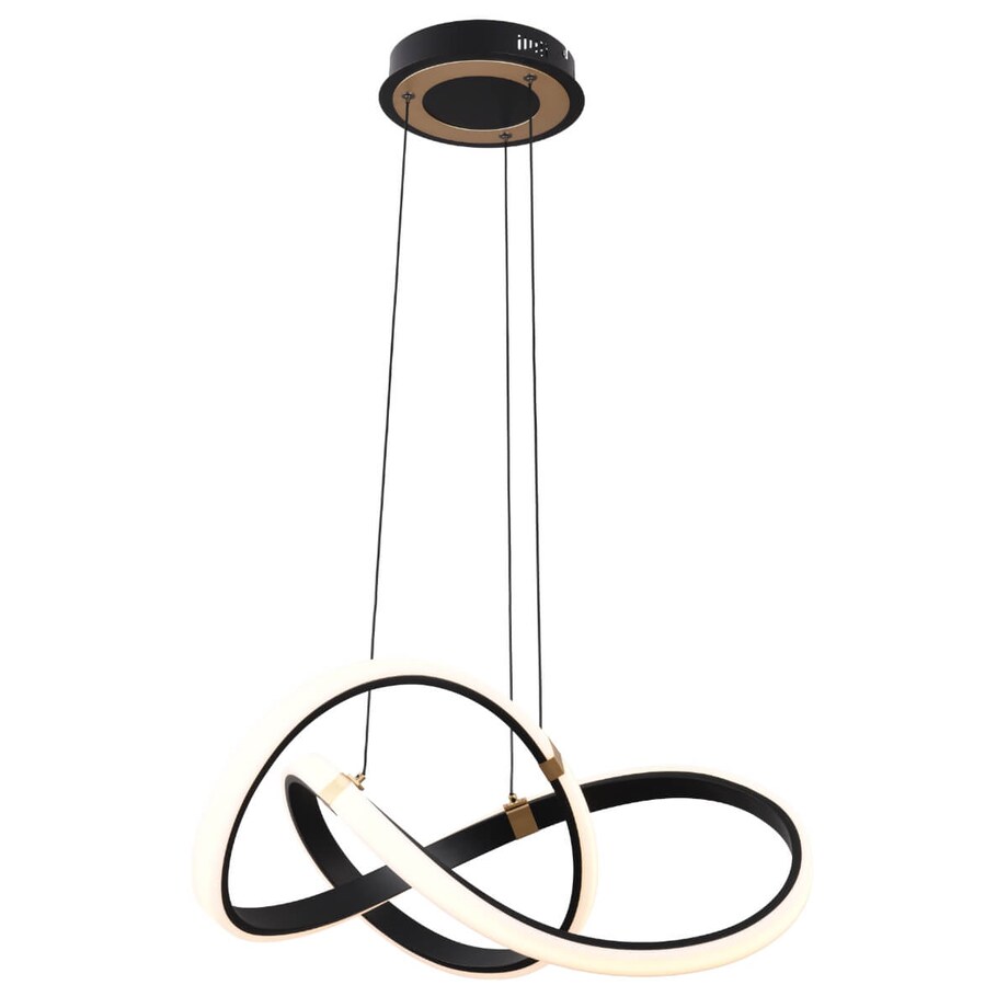 Sypialniana lampa zwis metalowa Indigo MD9717-1-3BGD Zumaline LED 44W 3000K czarny złoty
