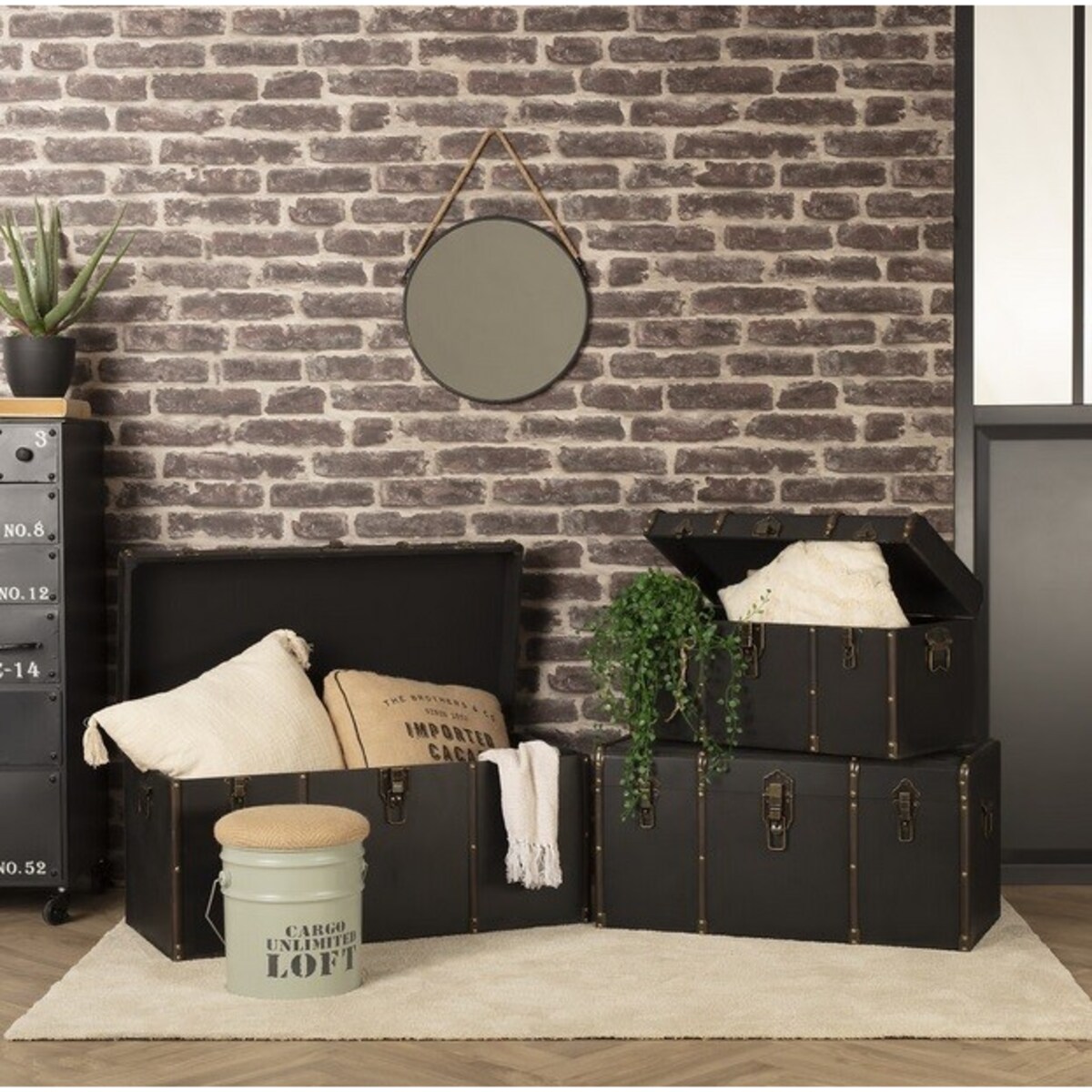 Skrzynia kufer, komplet 3 szt. British