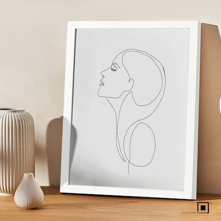 Biała ramka na zdjęcia 20x30 cm rama MDF z plexi klasyczna ramka zawieszka stopka