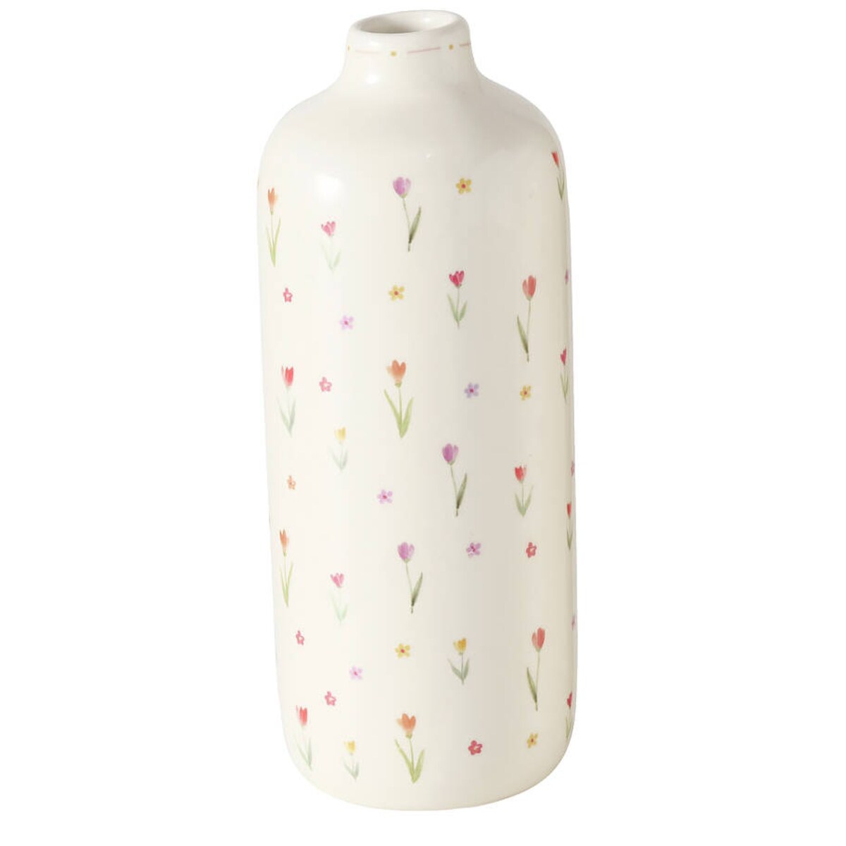 Wazon na jeden kwiat BLÜMI, wzór w kwiaty, Ø 7 cm
