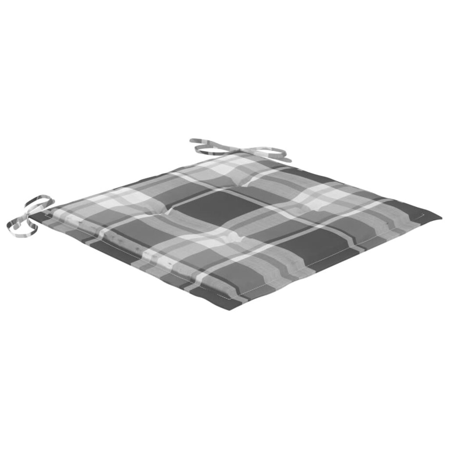 vidaXL Krzesła ogrodowe z poduszkami, 2 szt., drewno akacjowe i stal