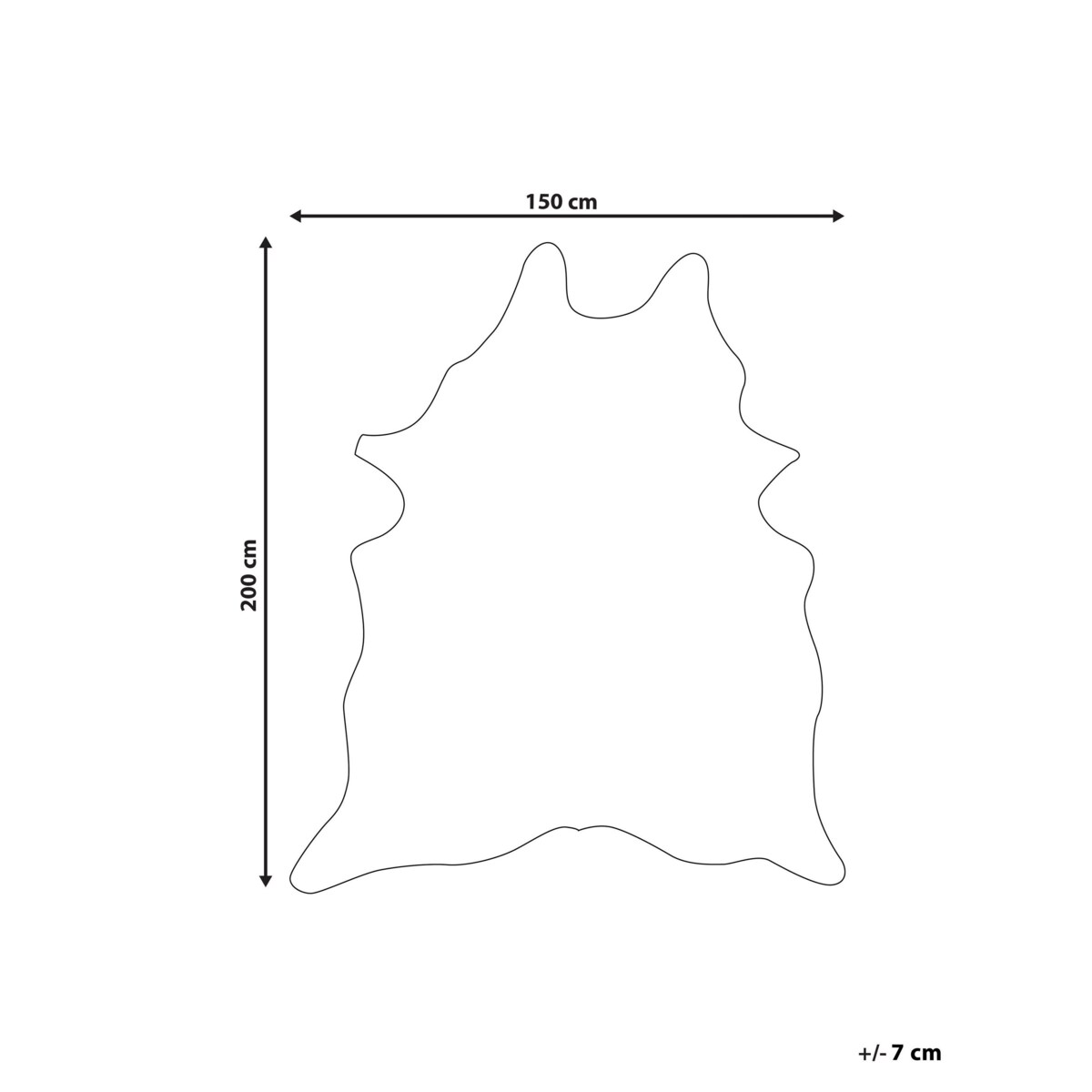 Dywan ekoskóra 150 x 200 cm biało-brązowy BOGONG