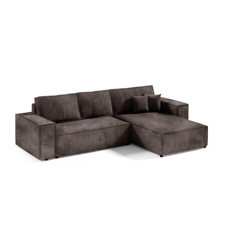 Narożnik MILLE L z funkcją spania, sztruks, Kolor: POSO 06