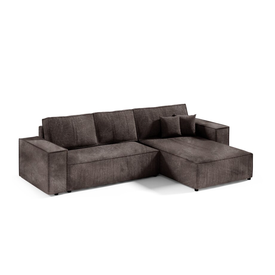 Narożnik MILLE L z funkcją spania, sztruks, Kolor: POSO 06