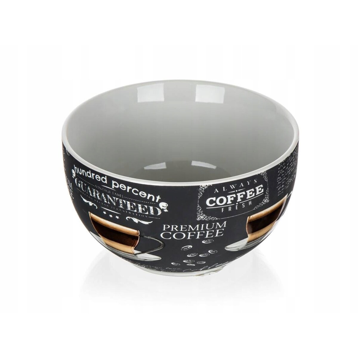 SALATERKA MISECZKA 2szt czarny na śniadanie owsiankę płatki prezent 550ml