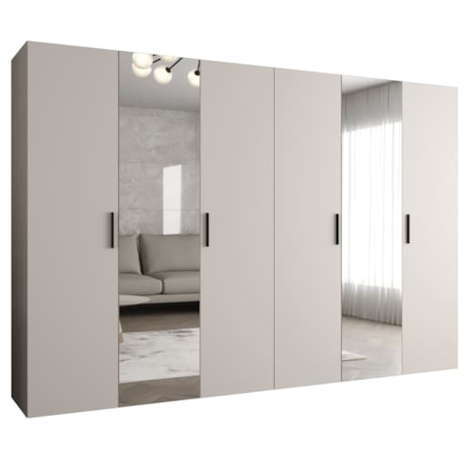 Szafa uchylna otwierana BARI 2 300 wys. 202 cm Kaszmir + u. Czarny