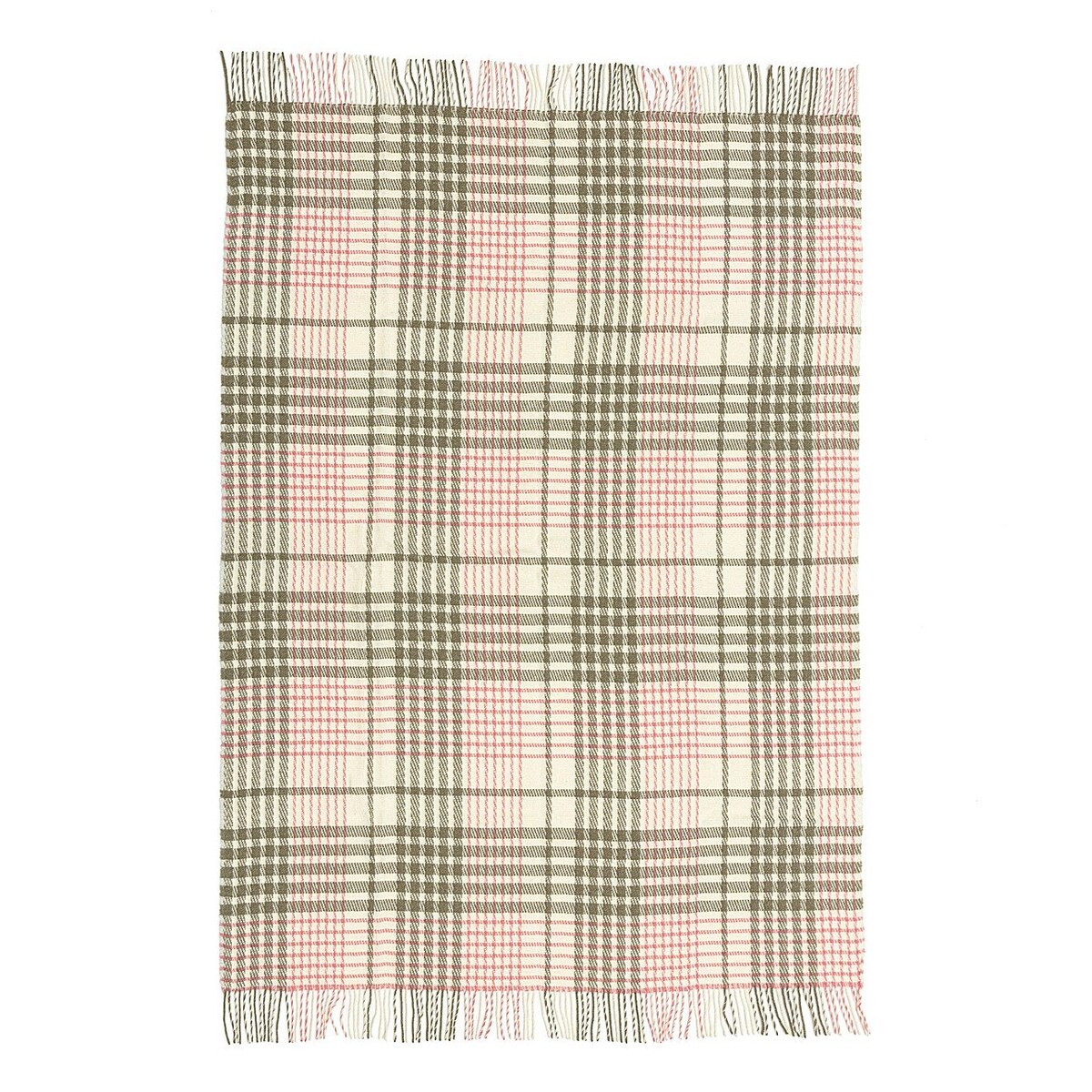 Pled Zelandia 140x200cm khaki/old rose, 140 x 200 cm