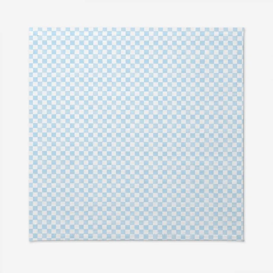 Obrus świąteczny - błękitna krata - 140x140