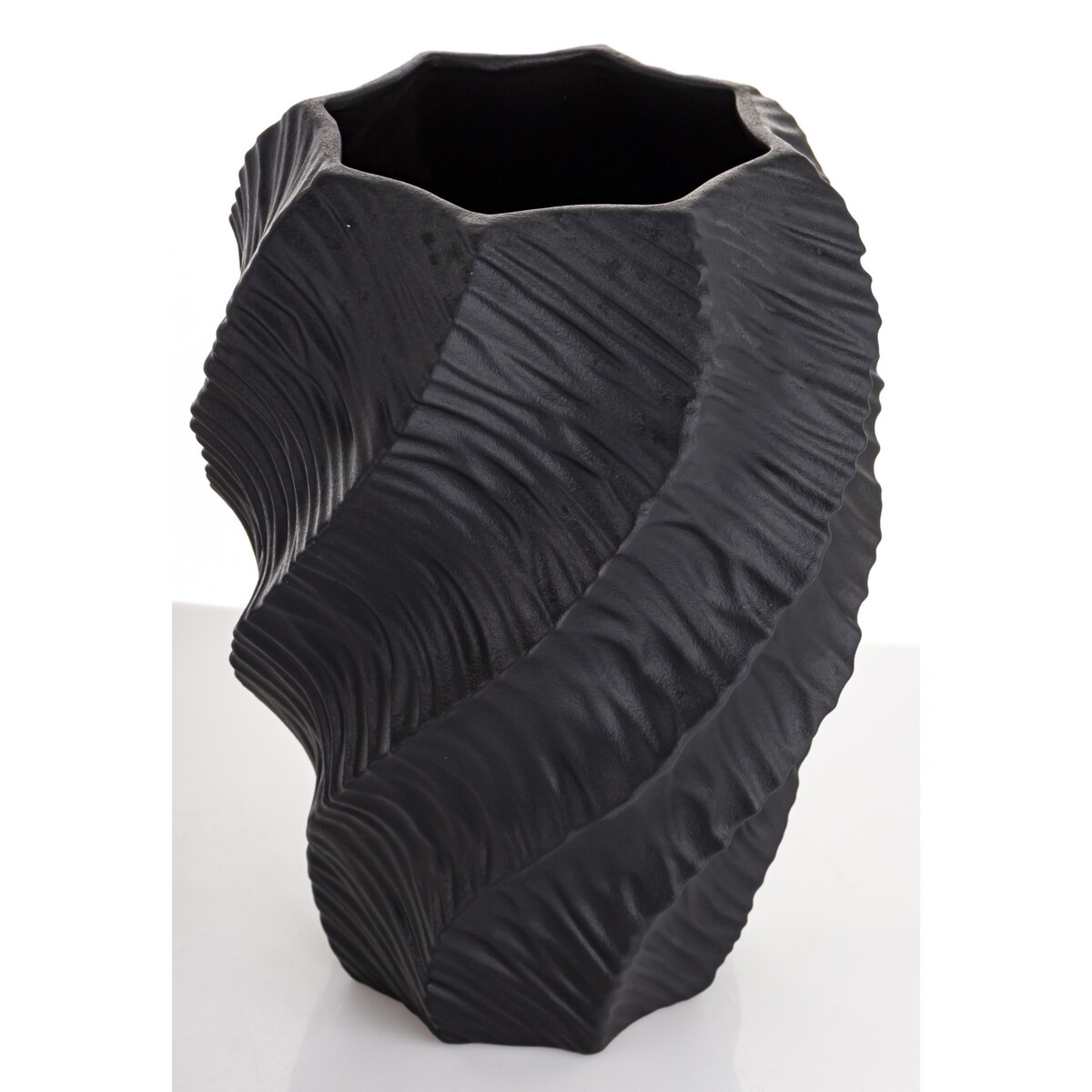 Wazon porcelanowy 35,5x17x12 cm TWISTER czarny